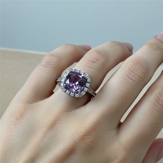 Cuneo - Corso Nizza 11 - Anneau Casciola Gioielli Femme in Or blanc Ametista R.M.105 - R.M.105